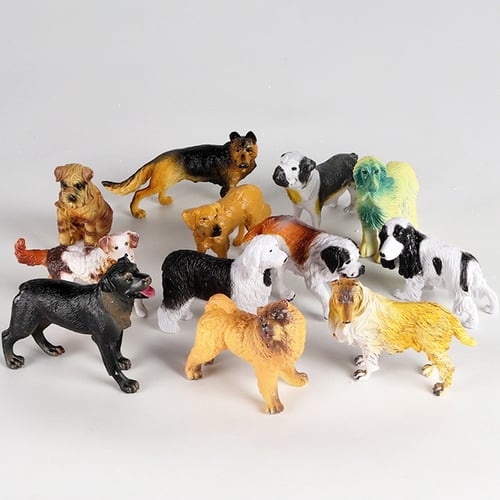 Simulation Animal Mini Shar Pei Dog Bulldog Decoration Model Plastic Toy
