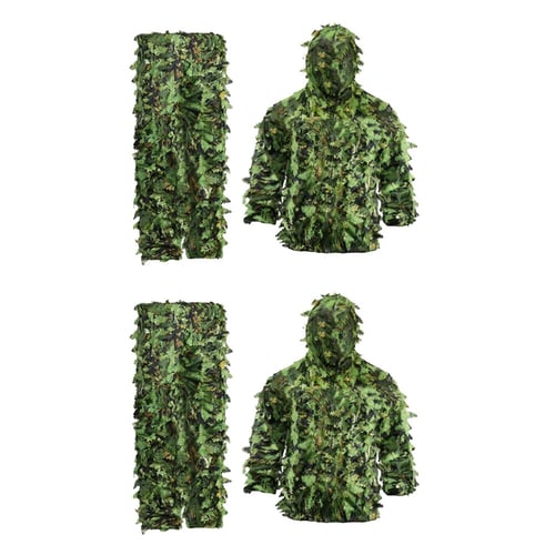 Sticky Flower Bionic Leaves Tarnanzug Jagd Ghillie Anzug Woodland Camouflage UL4 