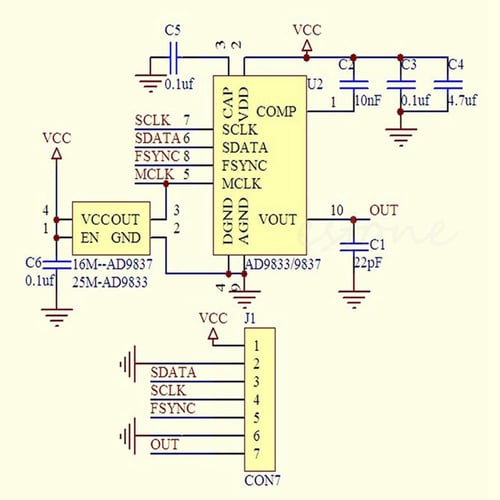 DDS Signal Generator AD9833 Module Programmable Microprocessors Sine Square Wave 