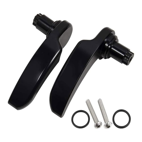 Amazicha Saddlebag Latch Hardware Kit,Black Latch Cover Rubber Cushion Locks Compatible for Harley Touring Street Glide Electra Glide Road Glide Road King 1993-2013 