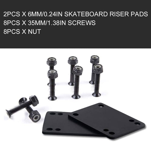 Skateboard Riser Pads Hardware Screws Rubber Risers Skateboard Accessories 