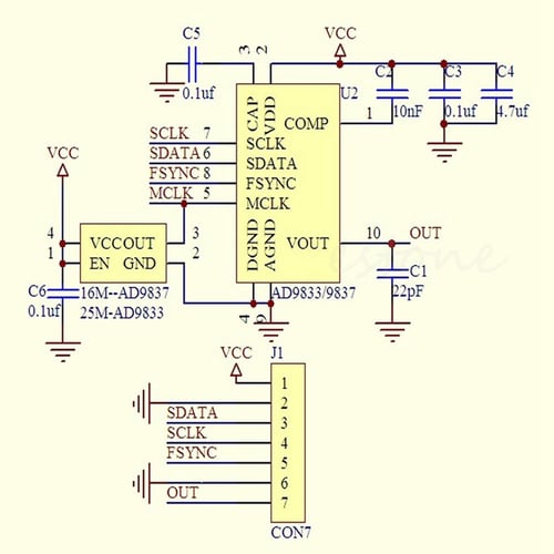 Programmable AD9833 Microprocessors Sine Square Wave DDS Signal Generator Module 