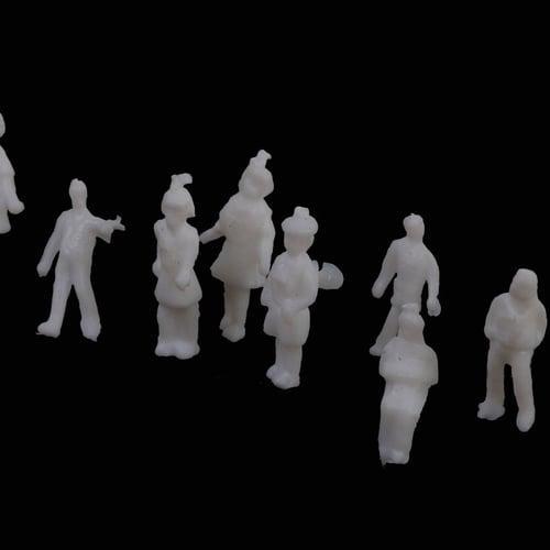 100PCS 1/25 TO 1/200 SCALE MODEL PEOPLE FIGURES WHITE ASSORTED STYLE DIY TOY 