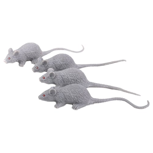 12pcs Plastic Artificial Mouse Animals Model Toys 