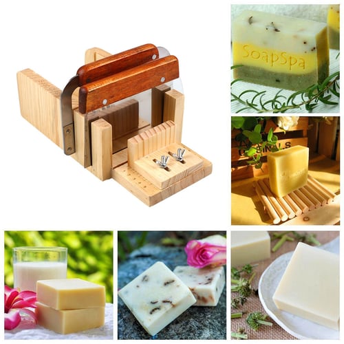 Pro 3pcs Professional Adjustable Handmade Wood Soap Mold Cutter Slicer Tools Set 