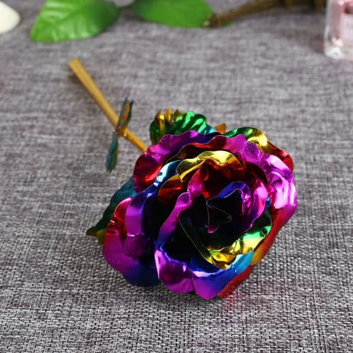 Romantic 24K Gilded Golden Rose Wedding Festive Party Decoration Gifts 