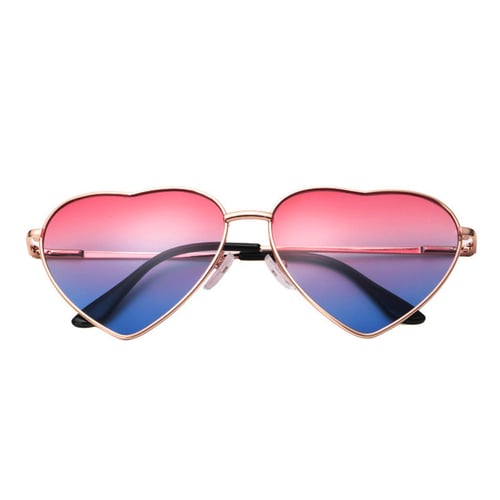 Fashion Classic Retro Metal Love Peach Heart Shape Sunglasses Men Gifts 