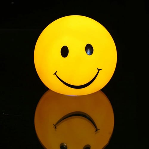 Emoji Laughing Face USB Charging Warm Night Lights Bed Lamps