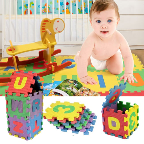 36pcs Alphabet Numbers EVA Floor play Mat Baby Kids Room Jigsaw ABC foam Puzzle 