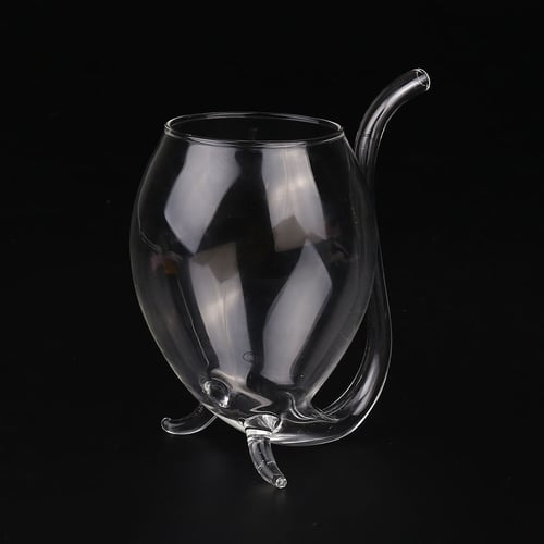 Creative 300ml Vampire Devil Clear Glass Juice Red Wine Cup with Nozzle Party 