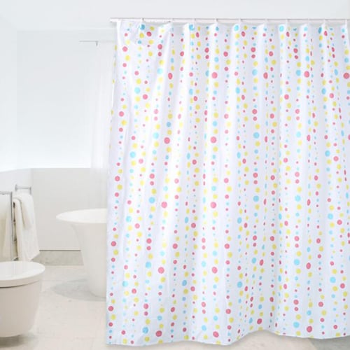 Merry Christmas Mickey And Minnie Mouse Print Shower Curtain Bathroom Waterproof 