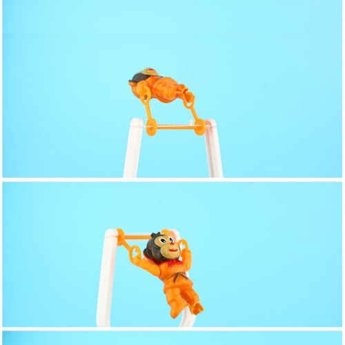 Creative Gymnastics Monkey Flip Toy Baby Playing Plastic Toys Random Color 