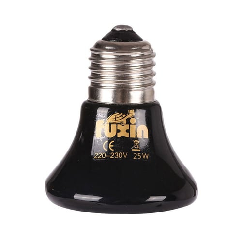 E27 Ceramic Infrared Heat Emitter Lamp Light Bulb for Reptile Pet Brooder Black 