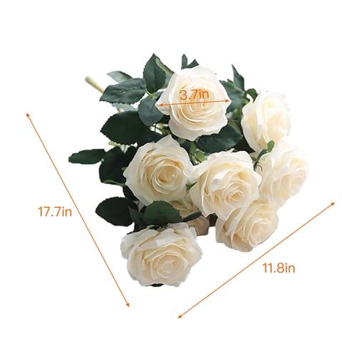 Simulation DIY 10 Heads French Rose Bouquet Artificial Silk Flowers Home Decor