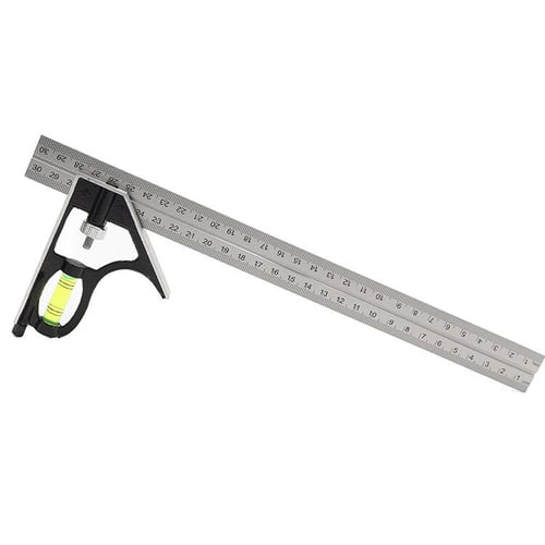 Combination Ruler 2Pcs Combination Ruler Multifunctional Stainless Steel Precise Measuring Equipment 