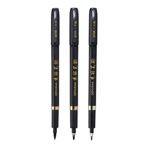 New 3Pcs Chinese Pen Japanese Calligraphy Writing Art Script Painting Tool Brush 