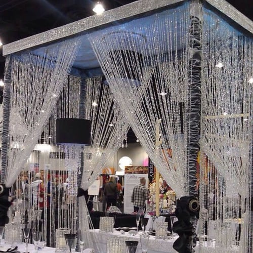33FT Garland Diamond Acrylic Crystal Bead Curtain Wedding DIY Party Decor 