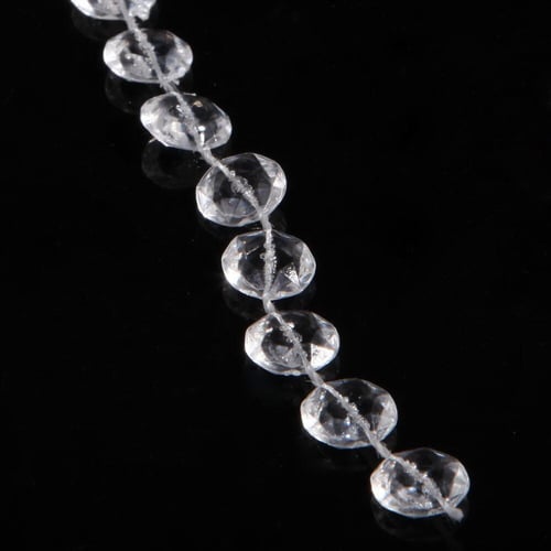 33ft/10M Wedding DIY Diamond Acrylic Crystal Beads Curtain Strand Garland Decors 