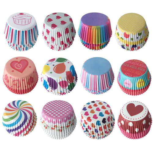100pcs Colorful Paper Cake Cupcake Liner Case Wrapper Muffin Baking Cup Party