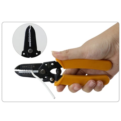 Portable Wire Stripper Pliers Crimper Cable Stripping Crimping Cutter 