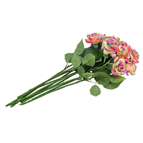 5/10pcs Silk Peony Rose Flower Heads Bridal Wedding Bouquet Home Office Decor~ 