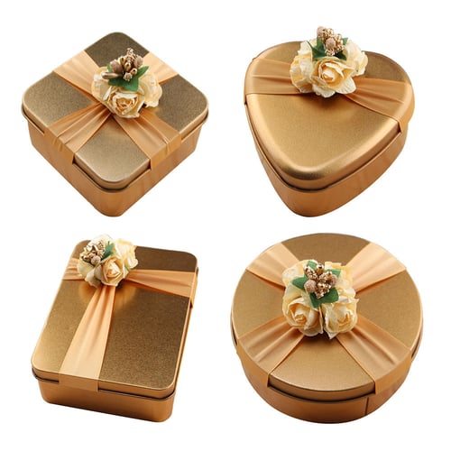 12Pcs Plastic Hollow  Square Candy Box For Wedding Supplies Favours Furniture
