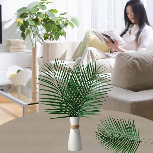 Artificial Plants Palm Leaves Green Greenery Tree Faux Fake Tropical Large 