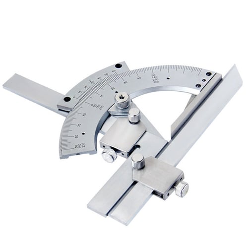 Stainless Steel Protractor Ruler Angle Finder 0-320 Degree Rotary Measuring Tool 