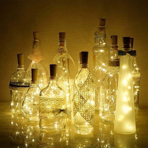 2MLED Copper Wire String Light Fairy Light Lamp Wine Bottle Cork Christmas Light