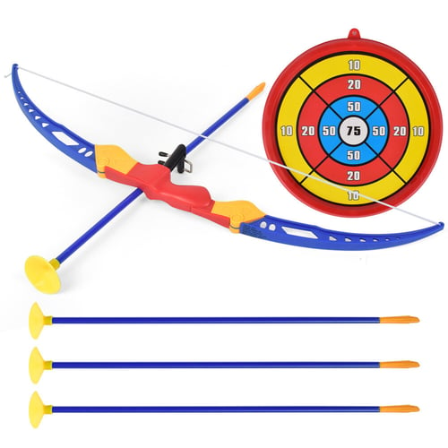 Kids Children Outdoor Garden Bow and Arrow Archery Set with Suction Head 