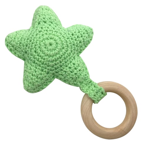 Pentagram Star Silicone Teething Beads Teether Baby Chewable DIY Necklace Toy 