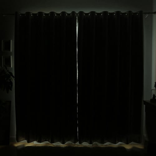 Luckyhchild Living Room Sun Block Curtain Shade Bedroom Insulation Blackout Curtains S Reviews Zoodmall Living Room Sun Block Curtain Shade, Black And White Light Blocking Curtains For Living Room