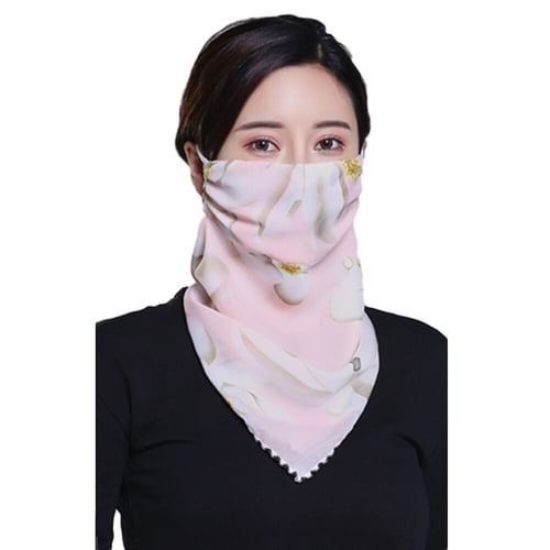 Outdoor Sunscreen Triangle Scarf Neck Mask UV Protection Breathable Thin Veil 