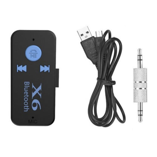 2.4GHz X6 Wireless Bluetooth 4.2 3.5mm Cable AUX Audio Stereo Music Car Receiver 