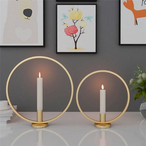 3D Metal Candlestick Wall Mounted Candle Holder Geometric Tea Light Home Decors 