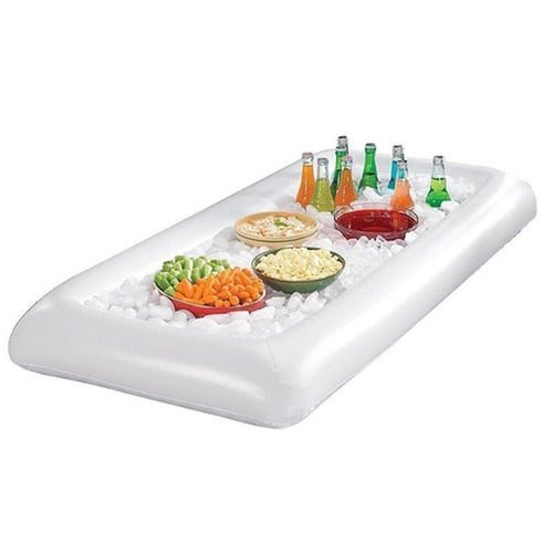 Inflatable Pool Float Salad Bar Drinking Cooler Table Bar Tray Beach Swimming