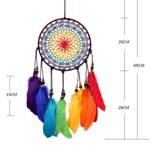 Handmade Dream Catcher with Feathers Car Wall Door Hanging Decoration Ornaments 