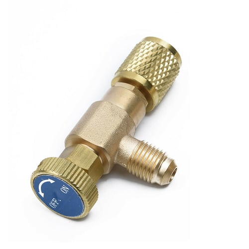 For Refrigerant Charging Hose Copper Flowing Control Valve Adapter Connectors 