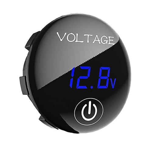 Car DC 5V-48V LED Panel Voltage Capacity Voltmeter with Touch ON OFF Switch 