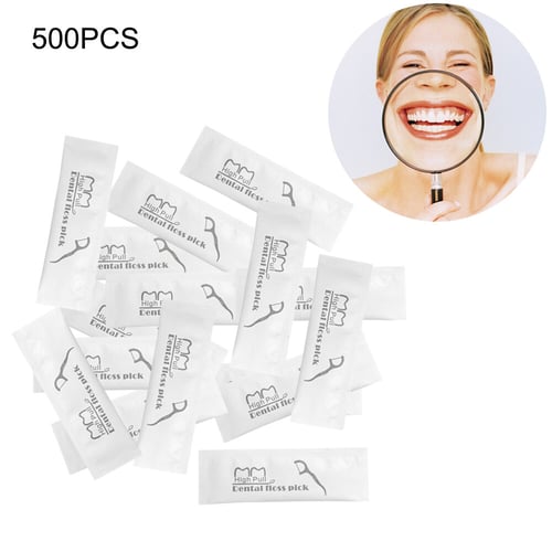 500pcs Interdental Brushes Portable Single Use Plastic Toothpicks for Men Lady 