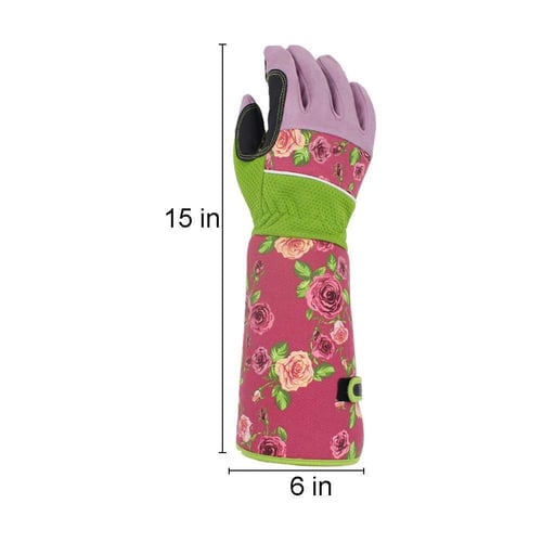 Professional Rose Pruning Thornproof Gardening Long Gloves Forearm Protection #A 