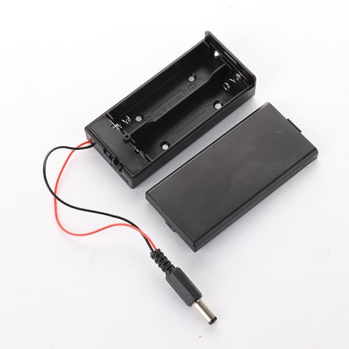 Quality 18650 2 Cell 3.7V Battery Holder Wired Case Box with Lid On/Off Switch
