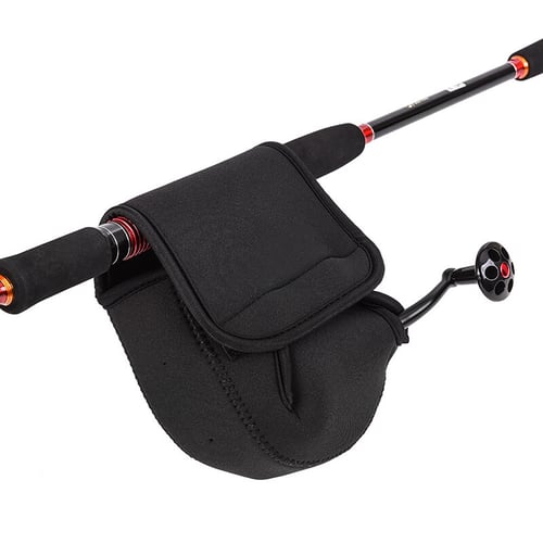 2018 Black Fishing Reel Pouch Bait casting Bag Protective Spinning Reel Cover ^D 