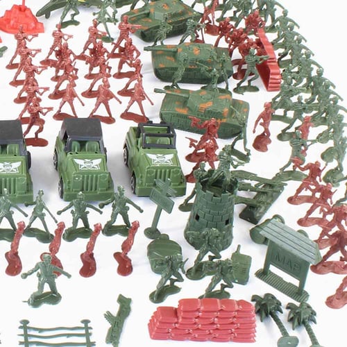 307 Pieces of 4cm Soldier Army Figures Playset for Army Sand Scene Model 