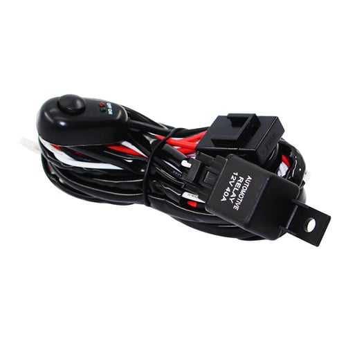 Agedo Light Bar Wiring Harnesses Kit 2 Leads 18AWG On Off Switch Power Relay Blade Fuse for Off Road Lighting 