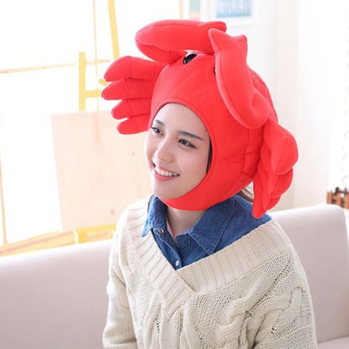 Cute Plush Hat Funny Novelty Plush Animal Fruit Hat Mask Cap Photo Props Dress Up Hat Cosplay Halloween Party Costume Headgear Tomato