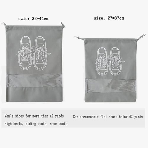Hot Portable Travel Storage Pouch with Drawstring Dust proof Shoes Clothes Bag 