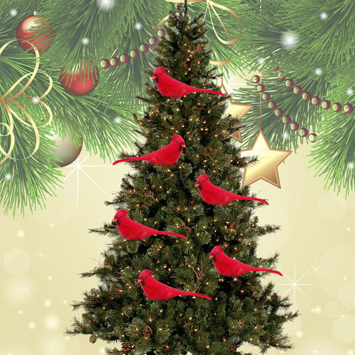 Fake Birds Ornament Simulation Bird Wedding Artificial Christmas Clip-On 