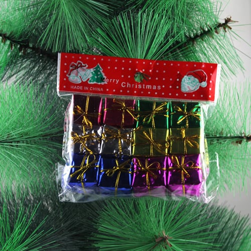 24pcs Assorted Wooden Christmas Tree Hanging Decoration Xmas Ornaments 