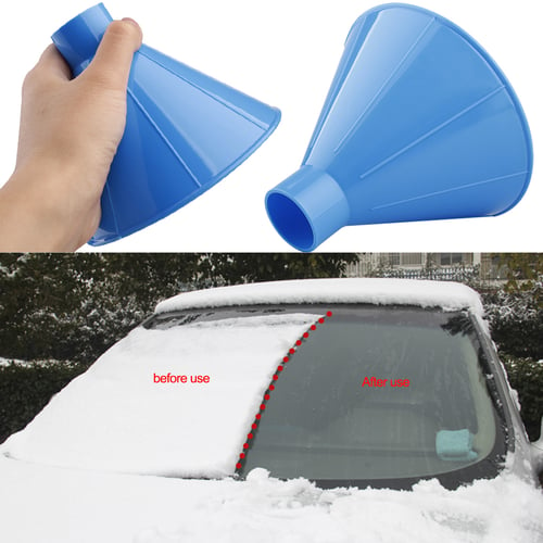 Vehicle Car Window Windshield Ice Scraper Tool Cone Shaped Funnel  Snow Remover 